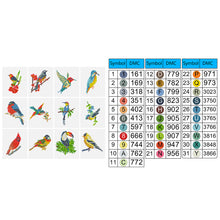 Load image into Gallery viewer, 12pcs Mini Diamond Painting Set - Full Round - bird (15*18CM)
