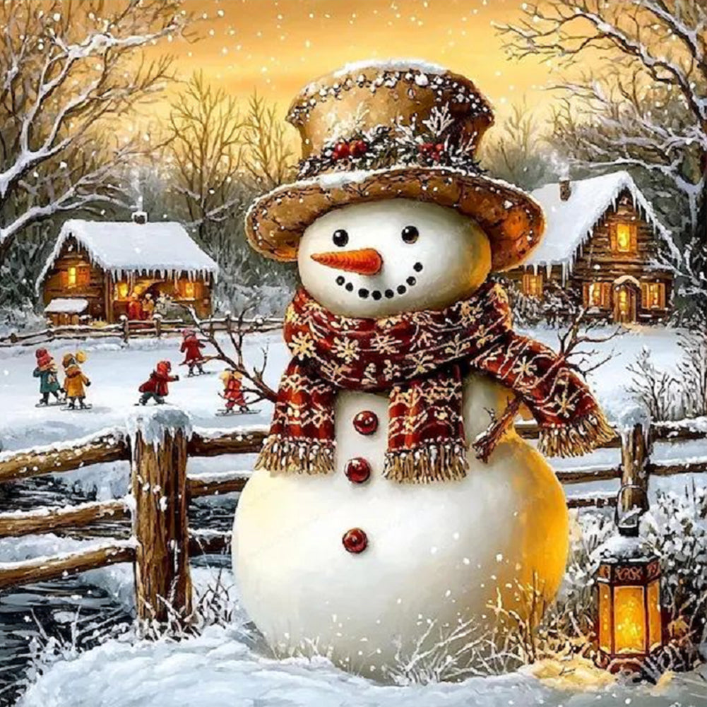 Diamond Painting - Full Round - Snowman (30*30CM)