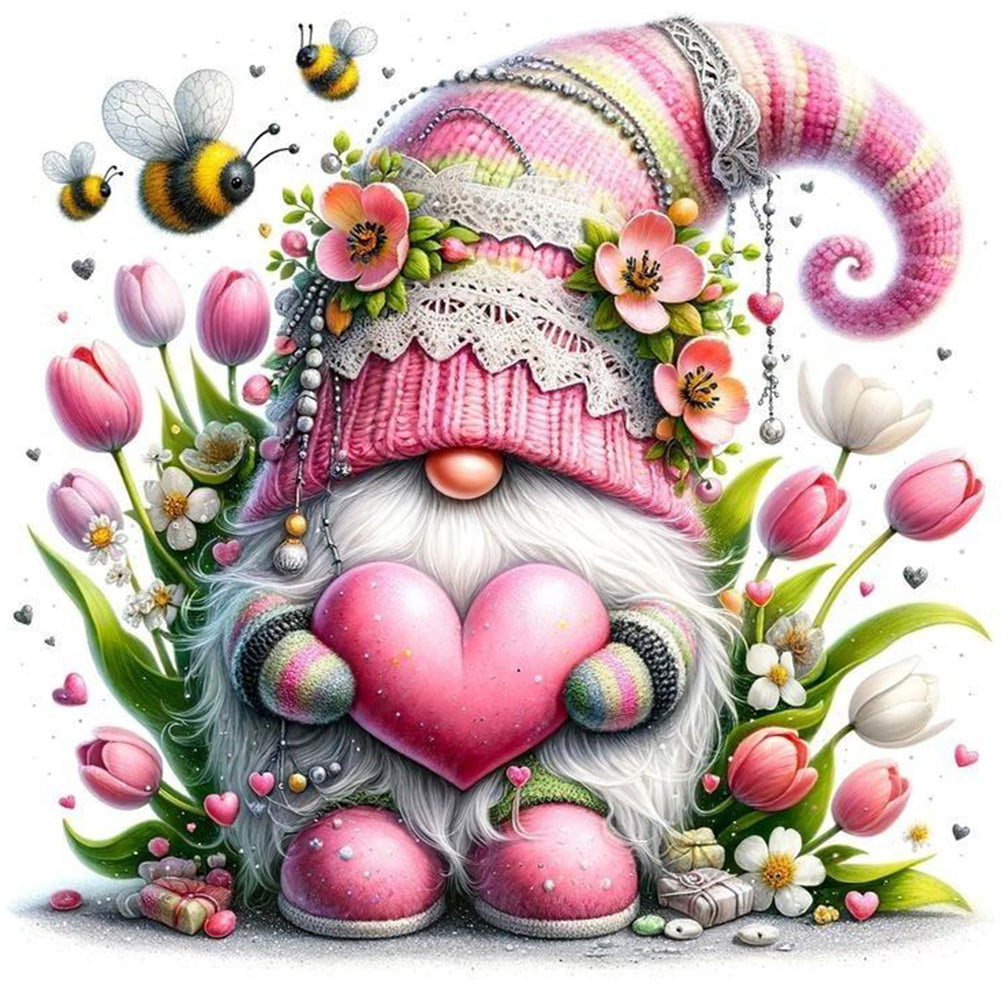 Diamond Painting - Full Round - Tulip gnome (30*30CM)