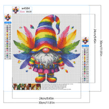 Load image into Gallery viewer, Diamond Painting - Full Round - Colorful feather gnome (30*30CM)
