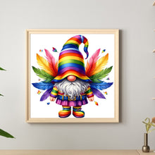 Load image into Gallery viewer, Diamond Painting - Full Round - Colorful feather gnome (30*30CM)
