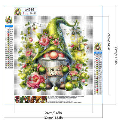 Diamond Painting - Full Round - Spring gnome (30*30CM)