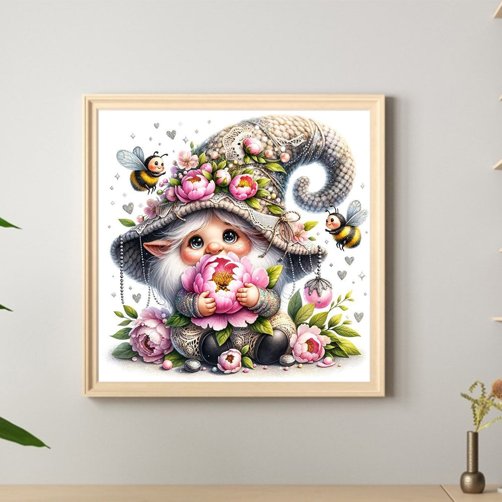 Diamond Painting - Full Round - Spring gnome (30*30CM)
