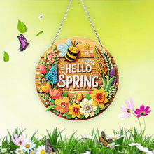 Load image into Gallery viewer, Acrylic Special Shape Hello Spring Diamond Painting Pendants for Home Decor

