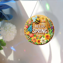 Load image into Gallery viewer, Acrylic Special Shape Hello Spring Diamond Painting Pendants for Home Decor
