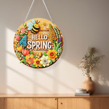 Load image into Gallery viewer, Acrylic Special Shape Hello Spring Diamond Painting Pendants for Home Decor
