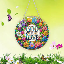 Load image into Gallery viewer, Acrylic Special Shape God Is Love Diamond Painting Pendants for Home Decor
