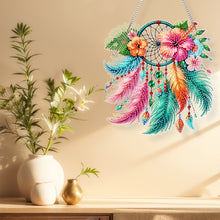 Load image into Gallery viewer, Acrylic Special Shape Flowers Dreamcatcher Diamond Painting Hanging Ornaments
