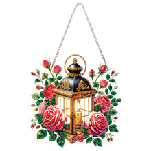 Load image into Gallery viewer, Acrylic Special Shape Flowers Lantern Diamond Painting Hanging Ornaments
