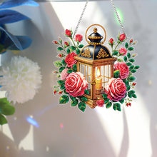Load image into Gallery viewer, Acrylic Special Shape Flowers Lantern Diamond Painting Hanging Ornaments

