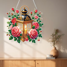 Load image into Gallery viewer, Acrylic Special Shape Flowers Lantern Diamond Painting Hanging Ornaments
