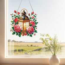 Load image into Gallery viewer, Acrylic Special Shape Flowers Lantern Diamond Painting Hanging Ornaments
