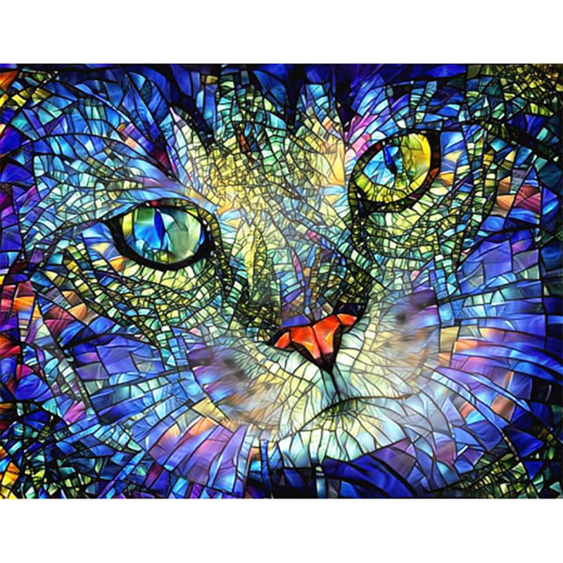 Diamond Painting - Full Square - Kitten glass art (70*50CM)