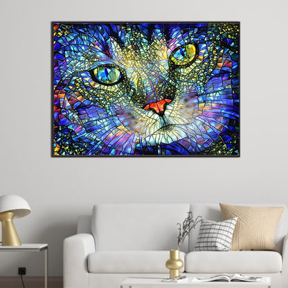 Diamond Painting - Full Square - Kitten glass art (70*50CM)