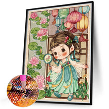 Load image into Gallery viewer, Diamond Painting - Full Round - Lotus leaf Hanfu girl (40*50CM)
