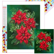 Load image into Gallery viewer, Diamond Painting - Full Square - Green leaves and red flowers (40*50CM)
