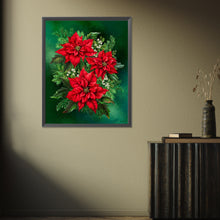 Load image into Gallery viewer, Diamond Painting - Full Square - Green leaves and red flowers (40*50CM)
