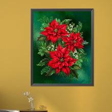 Load image into Gallery viewer, Diamond Painting - Full Square - Green leaves and red flowers (40*50CM)
