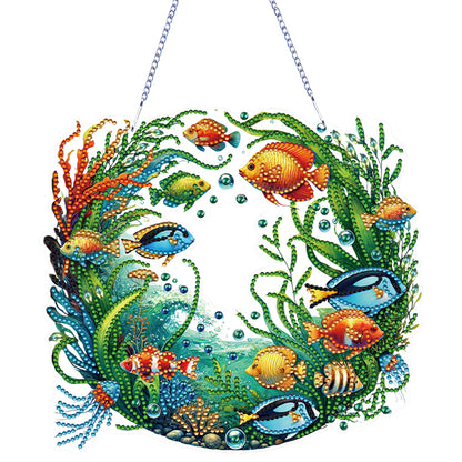 Clownfish Sea World Garland 5D DIY Diamond Painting Dots Pendant for Wall Window