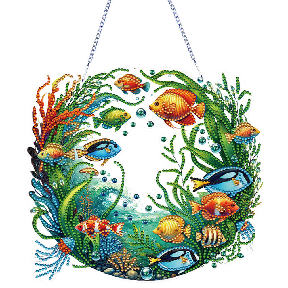 Clownfish Sea World Garland 5D DIY Diamond Painting Dots Pendant for Wall Window