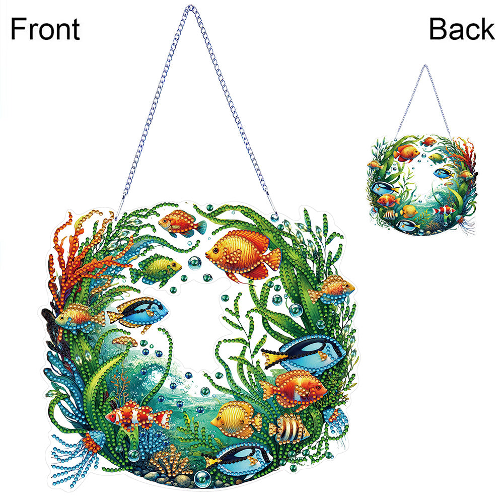Clownfish Sea World Garland 5D DIY Diamond Painting Dots Pendant for Wall Window