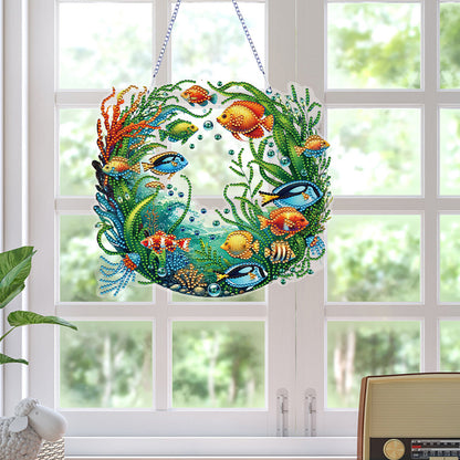 Clownfish Sea World Garland 5D DIY Diamond Painting Dots Pendant for Wall Window
