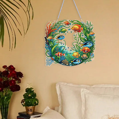 Clownfish Sea World Garland 5D DIY Diamond Painting Dots Pendant for Wall Window