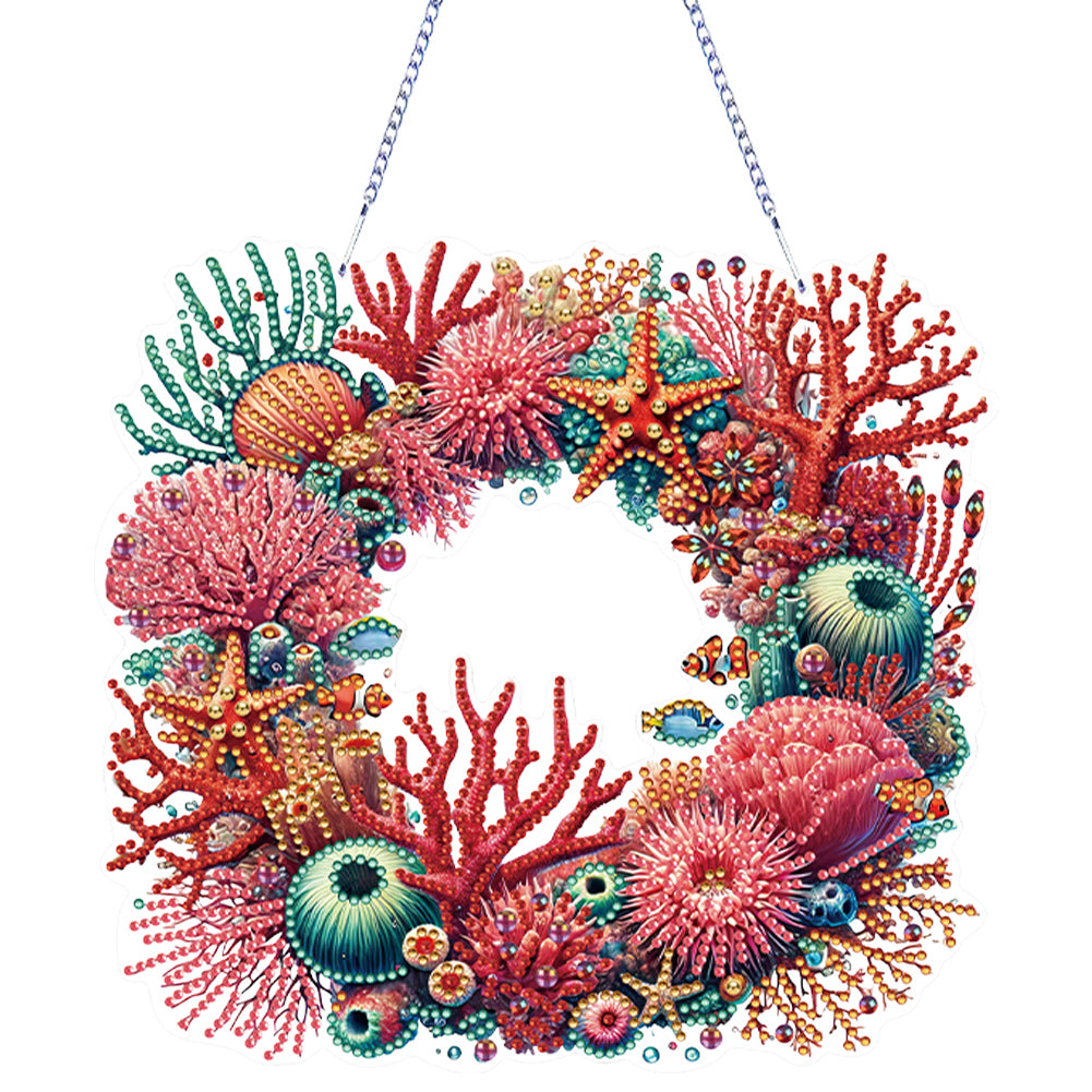 Clownfish Sea World Garland 5D DIY Diamond Painting Dots Pendant for Wall Window