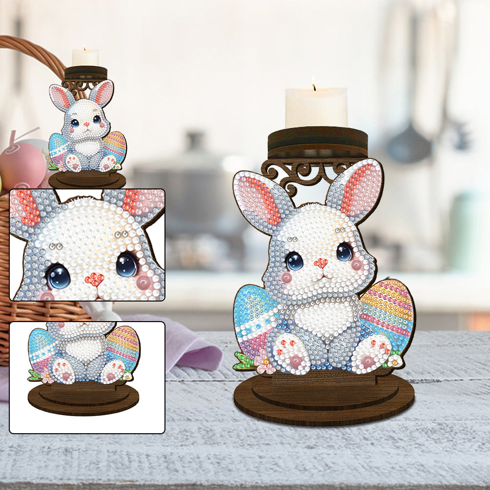Carrot Bunny Diamond Painting Candle Holder Ornaments Aromatherapy Candle Holder