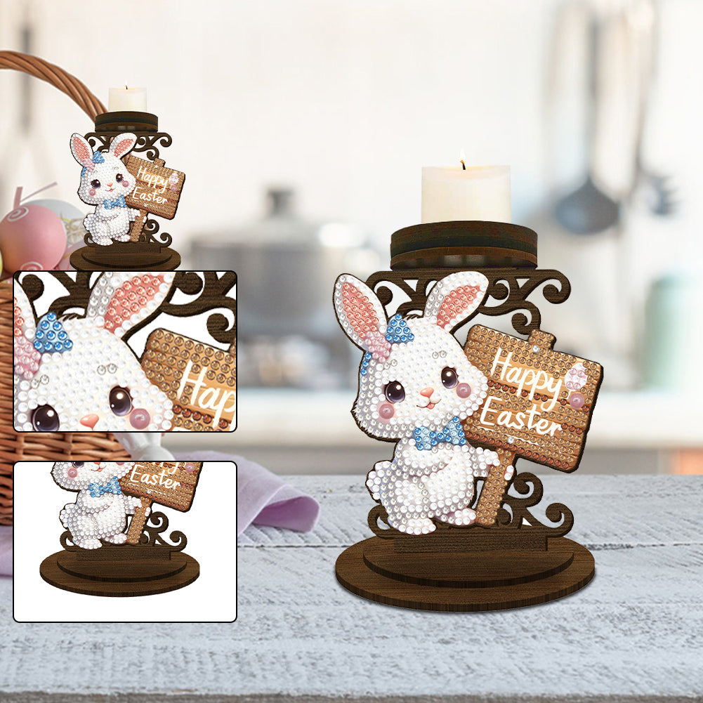 Carrot Bunny Diamond Painting Candle Holder Ornaments Aromatherapy Candle Holder