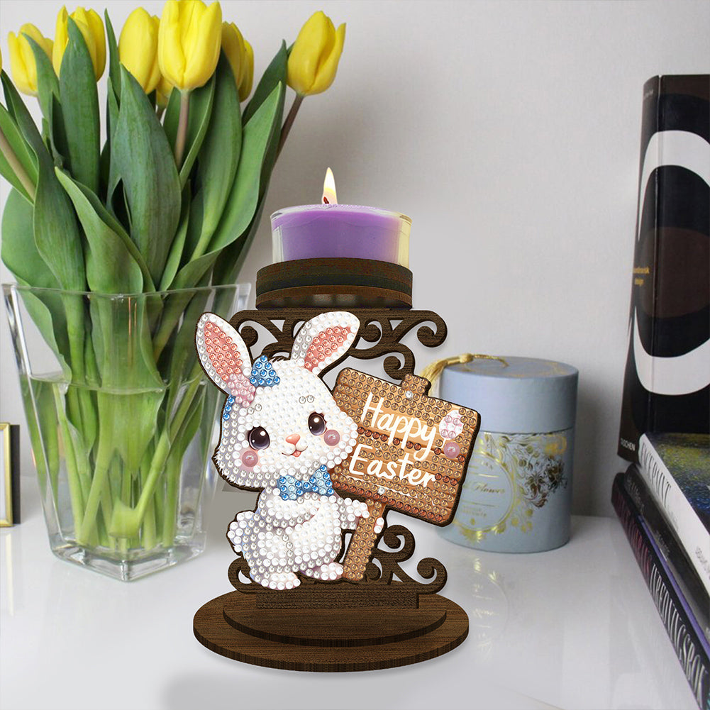 Carrot Bunny Diamond Painting Candle Holder Ornaments Aromatherapy Candle Holder