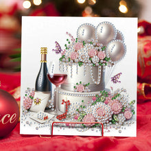 Load image into Gallery viewer, 6Pcs Birthday Wishes Rhinestone Painting Card Kit Diamond Painting Greeting Card
