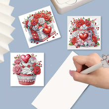 Load image into Gallery viewer, 6Pcs Birthday Wishes Rhinestone Painting Card Kit Diamond Painting Greeting Card
