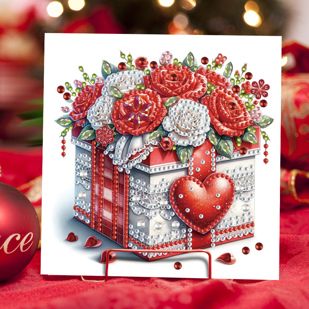 6Pcs Birthday Wishes Rhinestone Painting Card Kit Diamond Painting Greeting Card