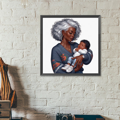 Diamond Painting - Full Round - mother and baby (40*40CM)