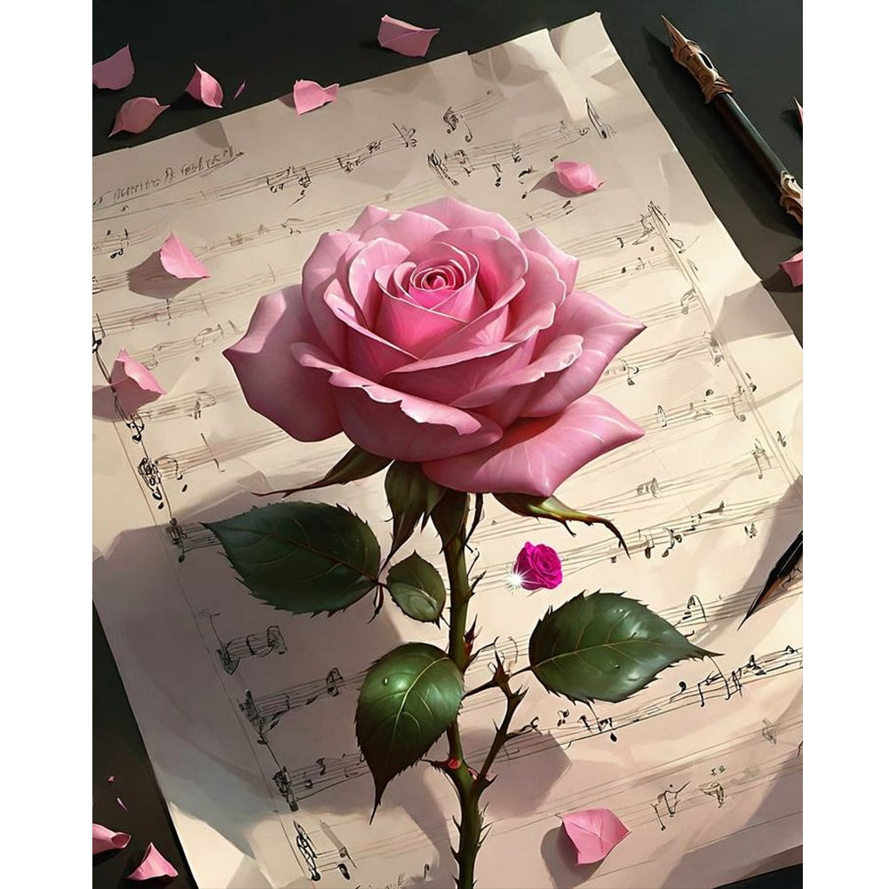 Diamond Painting - Full Round - Dream pink rose (40*50CM)