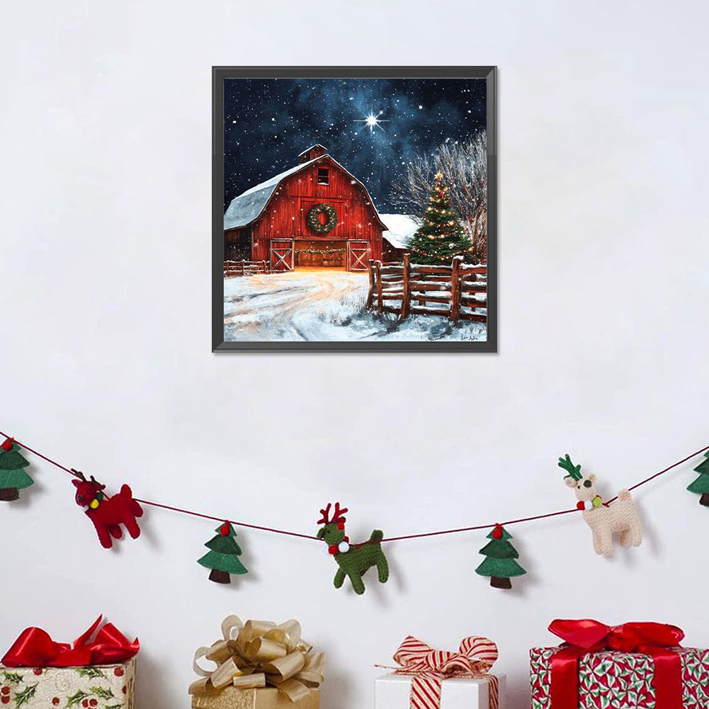 Diamond Painting - Full Round - Snowy house (30*30CM)