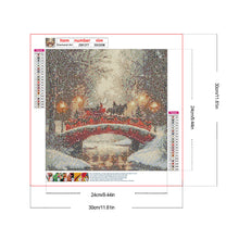 Load image into Gallery viewer, Diamond Painting - Full Round - Snowy bridge (30*30CM)
