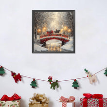 Load image into Gallery viewer, Diamond Painting - Full Round - Snowy bridge (30*30CM)
