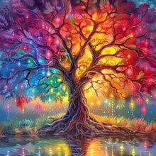 Load image into Gallery viewer, Diamond Painting - Full Round - Colorful tree of life (30*30CM)
