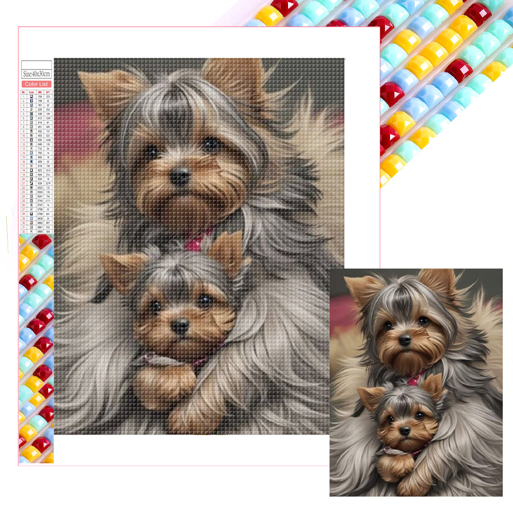 Diamond Painting - Full Square - Yorkshire Terrier (30*40CM)