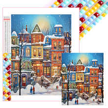 Load image into Gallery viewer, Diamond Painting - Full Square - Snow Scene Colorful House (40*50CM)
