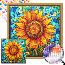 Load image into Gallery viewer, AB Diamond Painting - Full Round - Sunflower Glass Painting (40*40CM)
