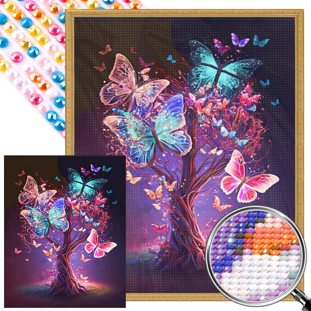AB Diamond Painting - Full Round - Butterfly Tree (40*50CM)