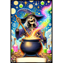 Load image into Gallery viewer, AB Diamond Painting - Full Round - Skeleton Witch Brewing Medicine (40*60CM)
