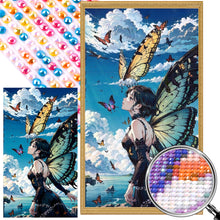 Load image into Gallery viewer, AB Diamond Painting - Full Round - Butterfly Girl (40*70CM)
