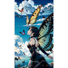 Load image into Gallery viewer, AB Diamond Painting - Full Round - Butterfly Girl (40*70CM)
