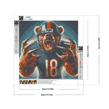 Diamond Painting - Full Round - Chicago Bear (40*40CM)