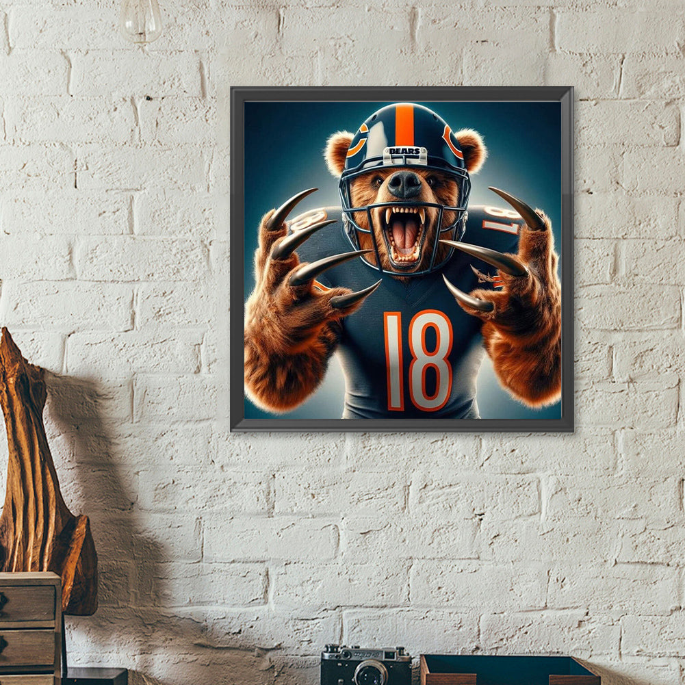 Diamond Painting - Full Round - Chicago Bear (40*40CM)