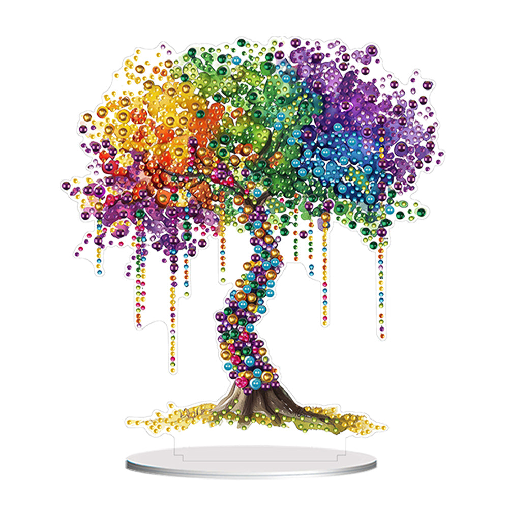 Acrylic Special Shaped Tree of Life DIY Diamond Art Tabletop Decor for Beginner